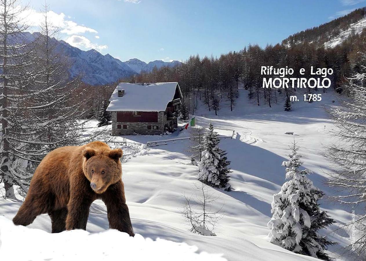 Monno Rifugio Al Lago Del Mortirolo In Inverno Raggiungibile Solo A Piedi מראה חיצוני תמונה
